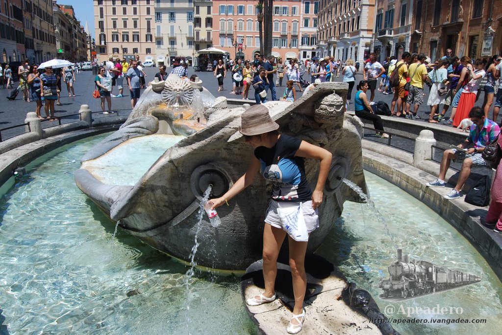 Las fuentes son un alivio al tremendo calor del verano en Roma.
