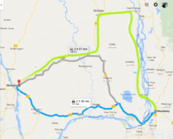 Ruta de Mandalay a Monywa y alrededores