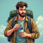 Tiempo de viajes un viajero experto que utiliza sus mejores trucos para viajar