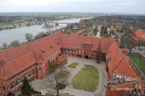 Desde lo alto del castillo de Malbork se divisa toda la ciudad.